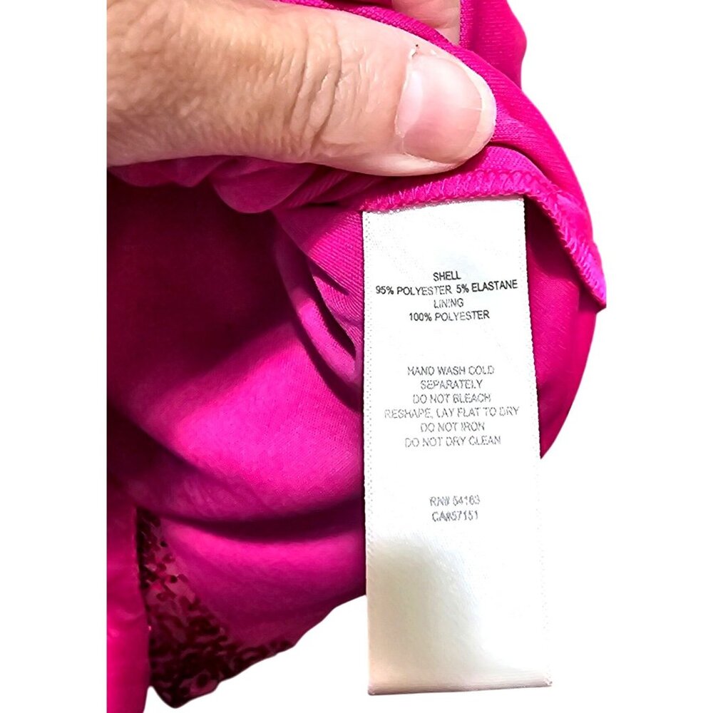 Eliza J Pink Sequin Sleeveless Sheath Dress Size 10 - Picture 8 of 13